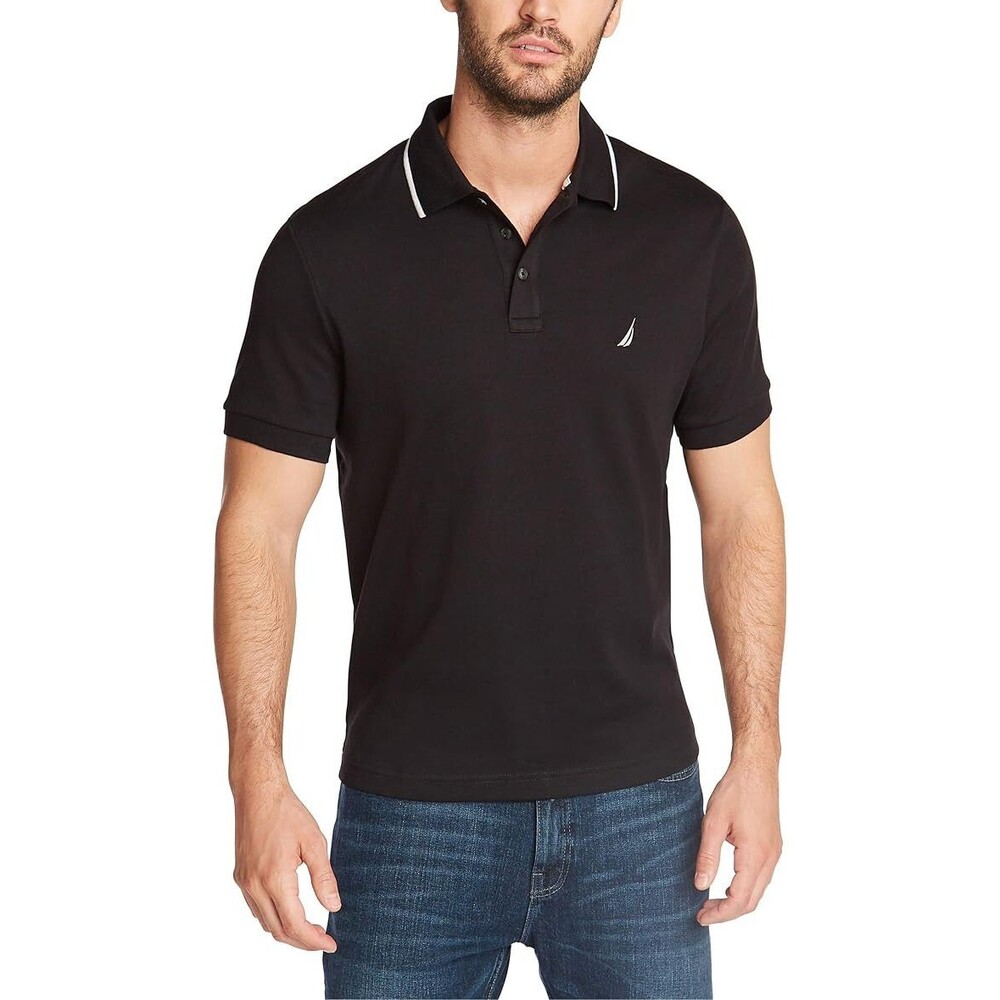 Nautica‎ Men's Classic Fit Short Sleeve Dual Tipped Collar Polo Shirt, 3XL
